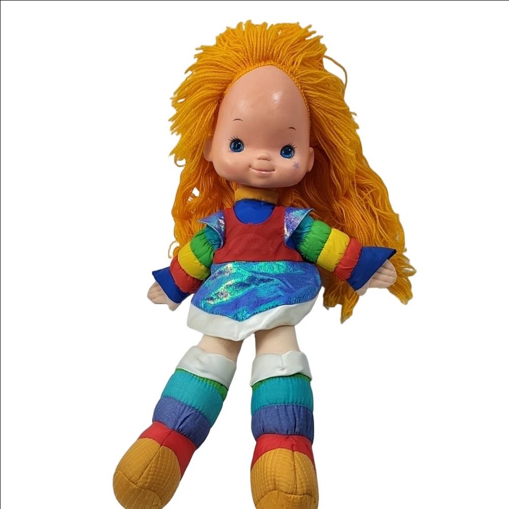 Vintage Hallmark RAINBOW BRITE 18" Doll Soft Plush w/ Dress Mattel 1983